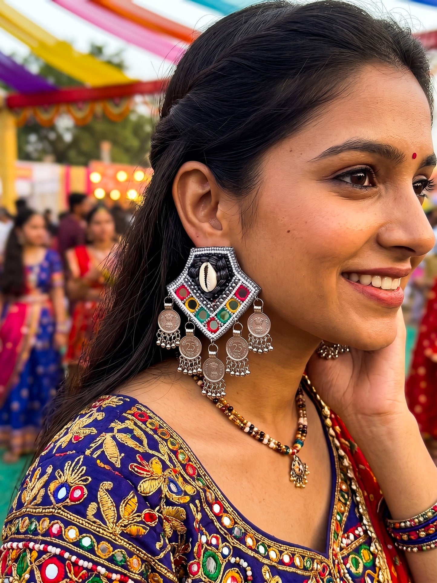 Banjaran Mirror Handmade Beaded Earrings