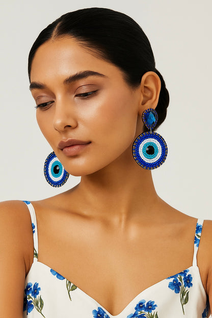 Mystic Evil Eye Handmade Beaded Earrings