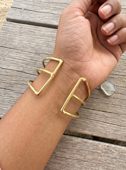 Boho Breeze Handmade Brass Cuff Bracelet