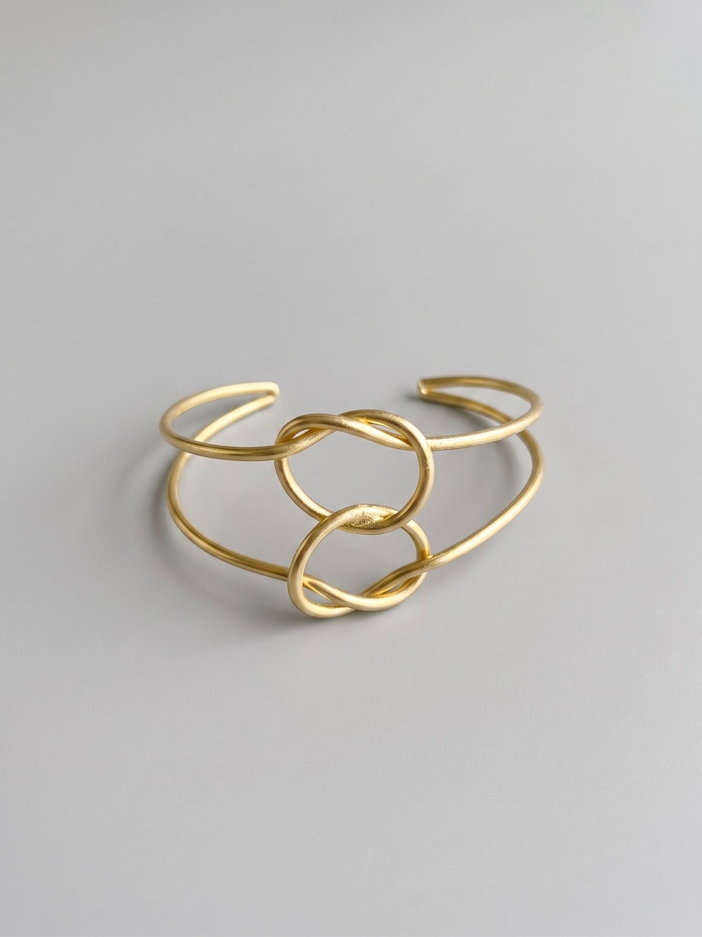 Knotted Brass Cuff Bracelet