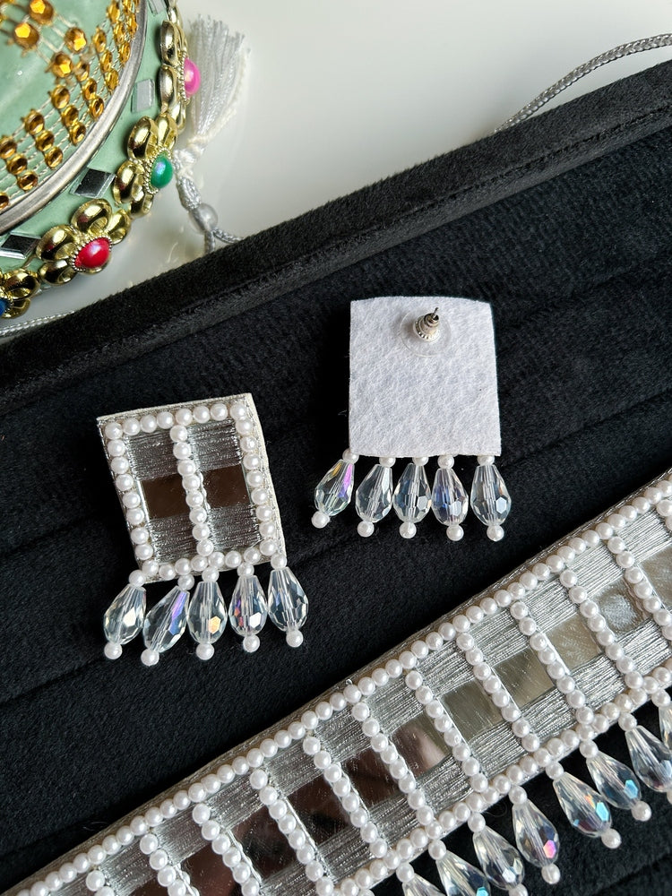 Sitara Silver Handmade Beaded Necklace & Earrings Set