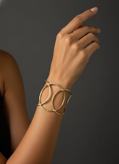 Mystic Circles Brass Cuff Bracelet
