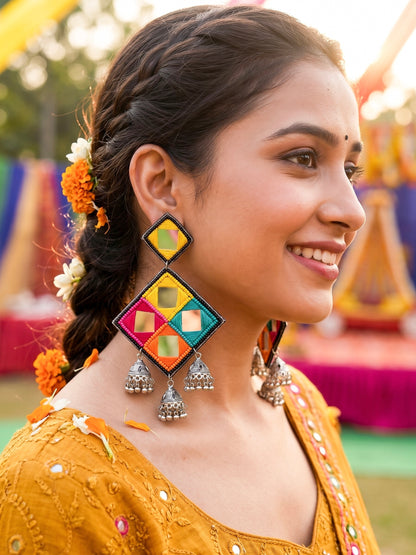 Ranjhana Handmade Beaded Jhumka Earrings