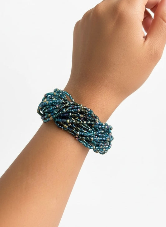 Meher Peacock Handmade Beaded Bracelet