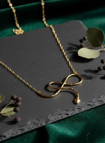 Mystic Snake Brass Necklace