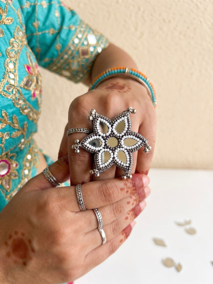 Naaz Mirror Handmade Beaded Ring