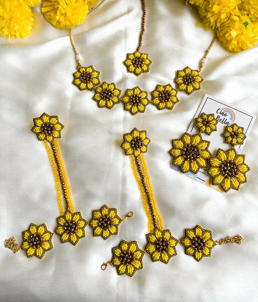 Surajmukhi (Sunflower) Handmade Haldi Full Set
