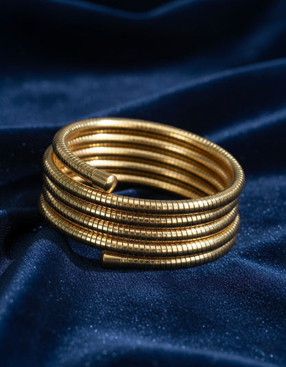 Spiral 304 Stainless Steel Cuff Bracelet