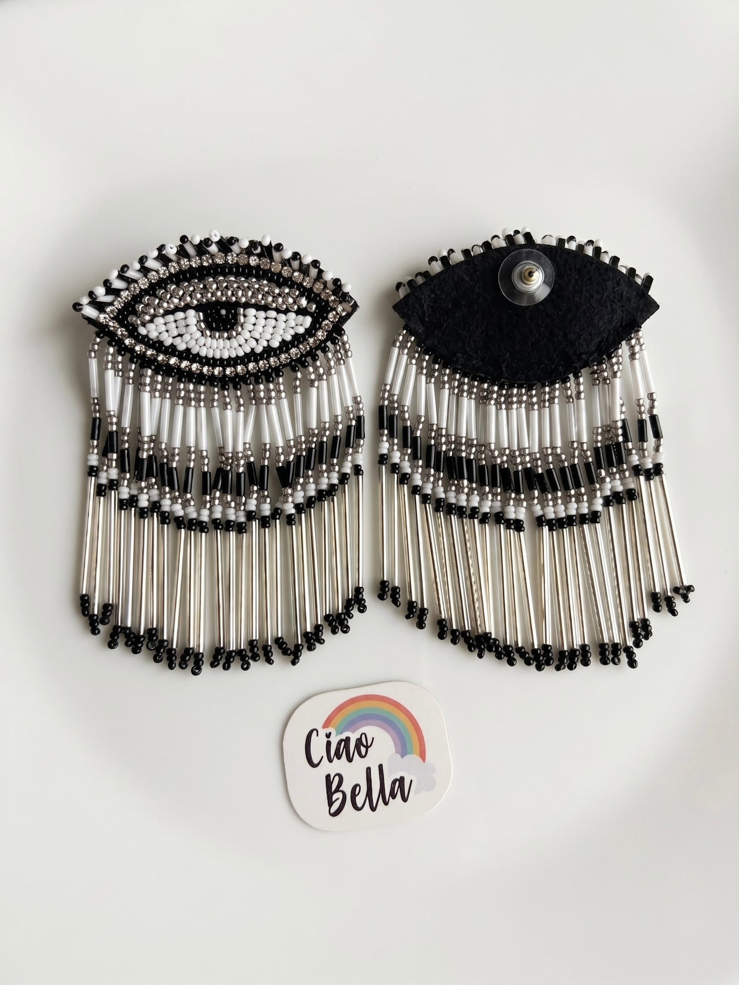 Eyeconic Evil Eye Handmade Beaded Tassel Earrings