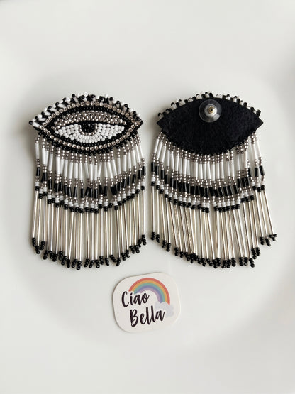 Eyeconic Evil Eye Handmade Beaded Tassel Earrings