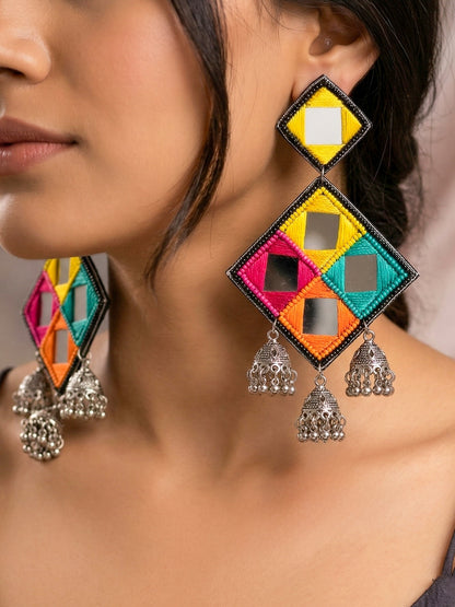 Ranjhana Handmade Beaded Jhumka Earrings