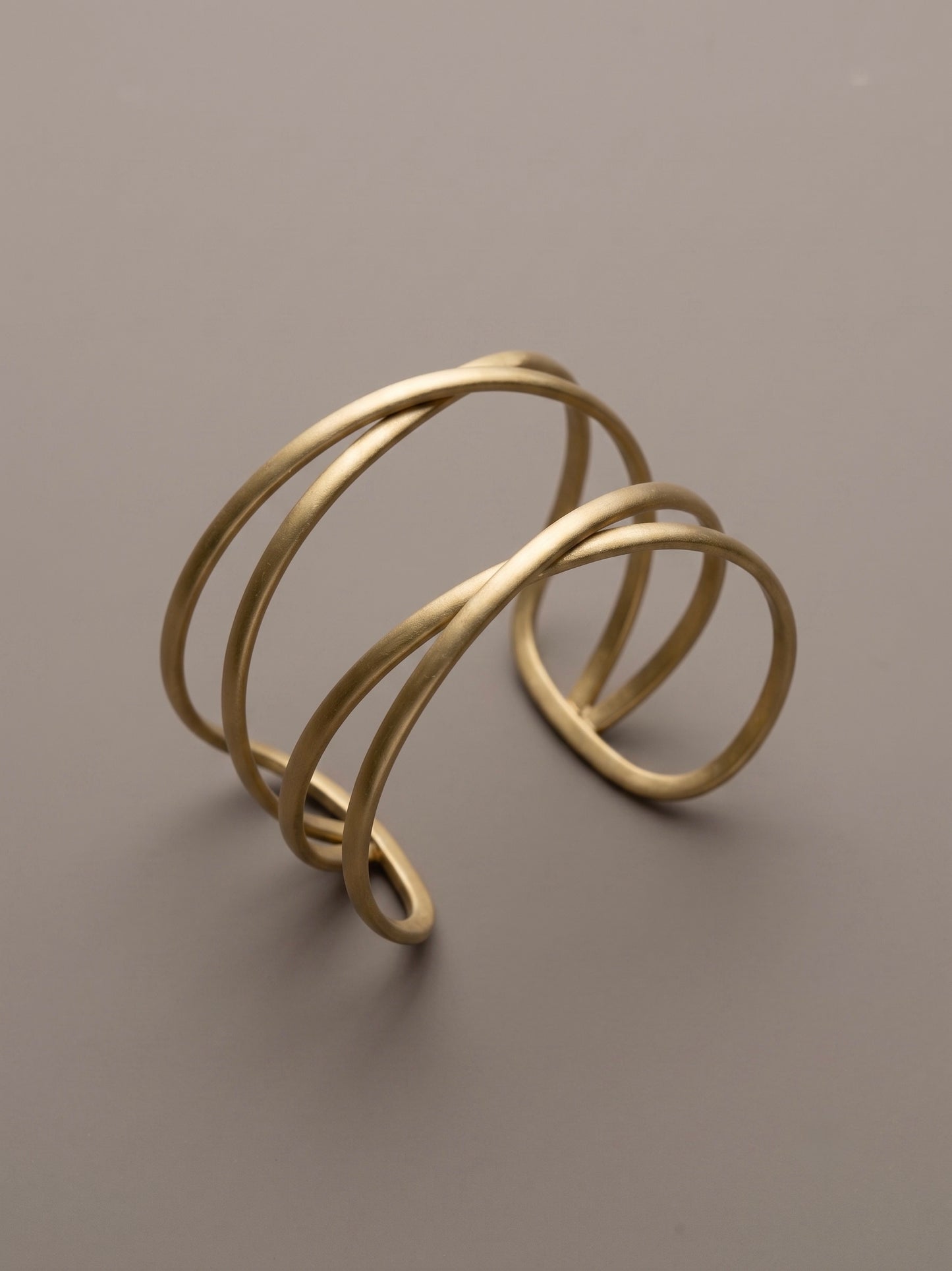 Elina Twist Brass Cuff Bracelet