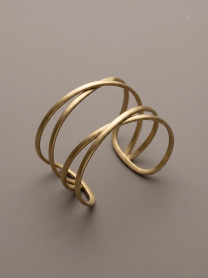 Elina Twist Brass Cuff Bracelet