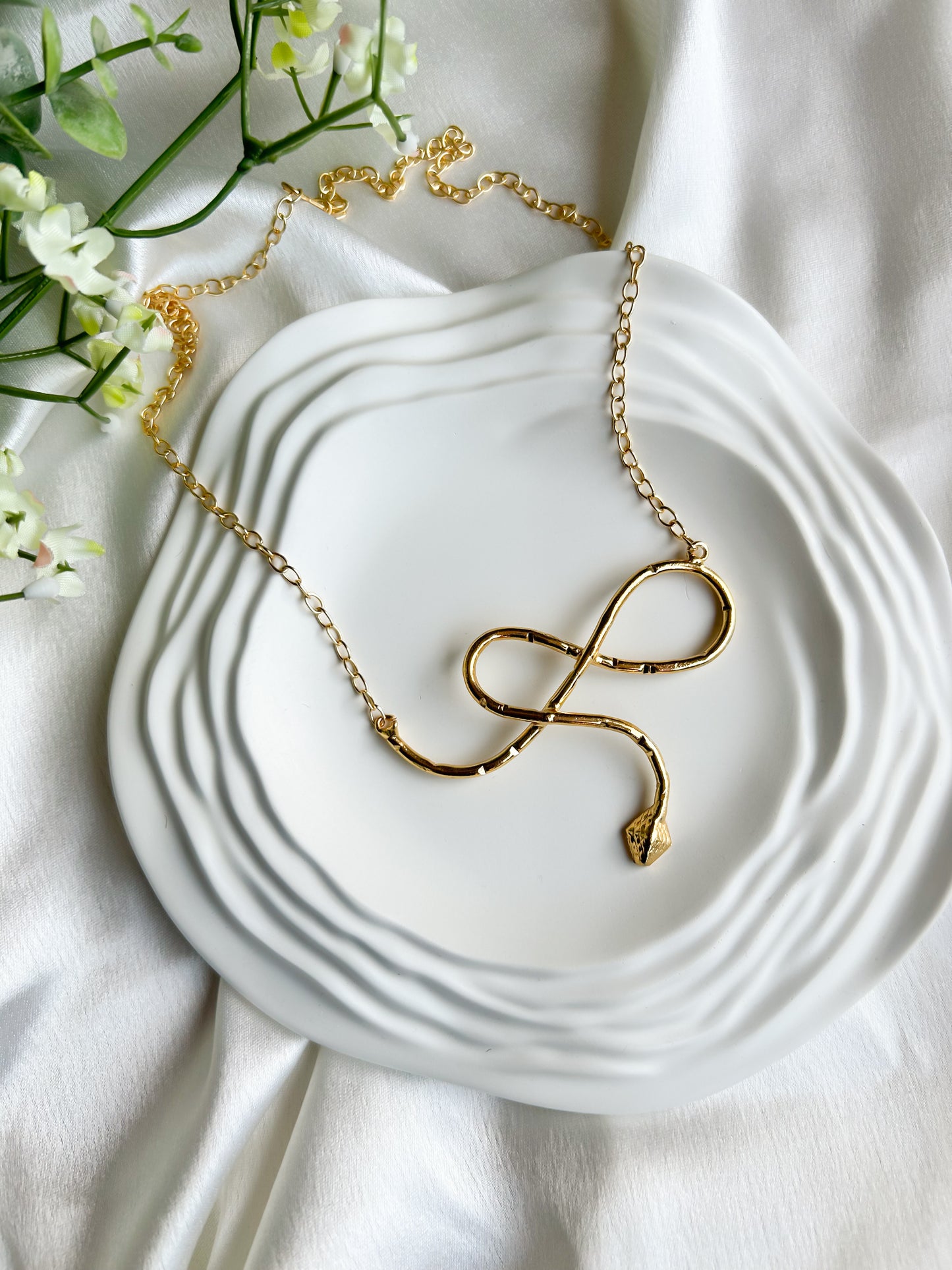 Mystic Snake Brass Necklace