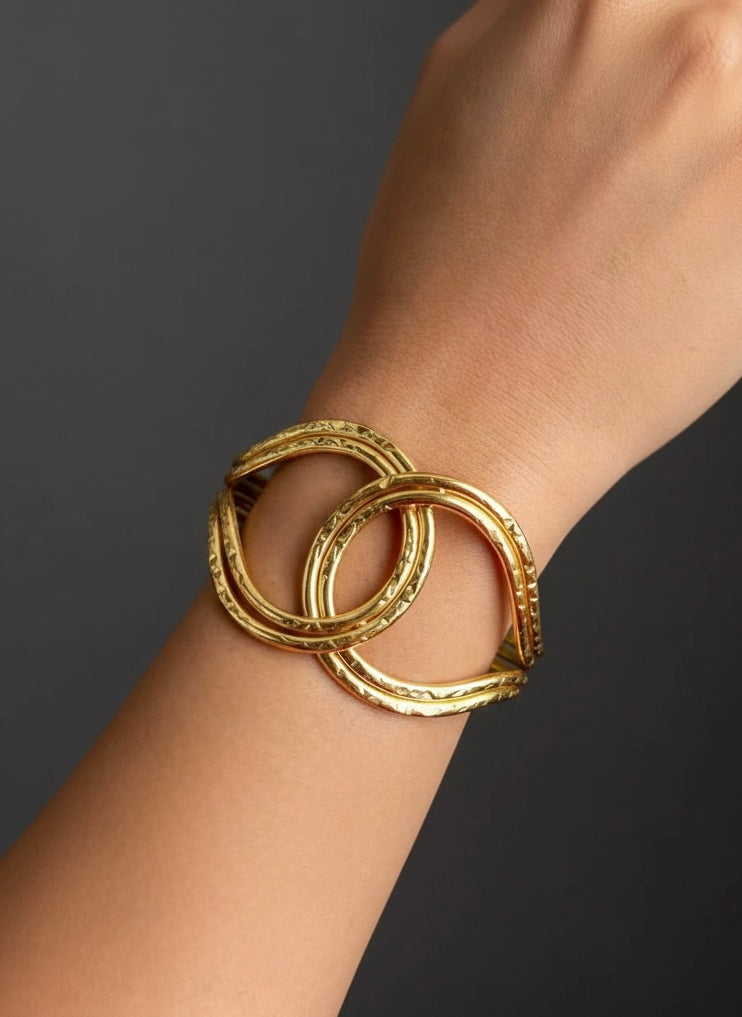 Knotty Brass Cuff Bracelet