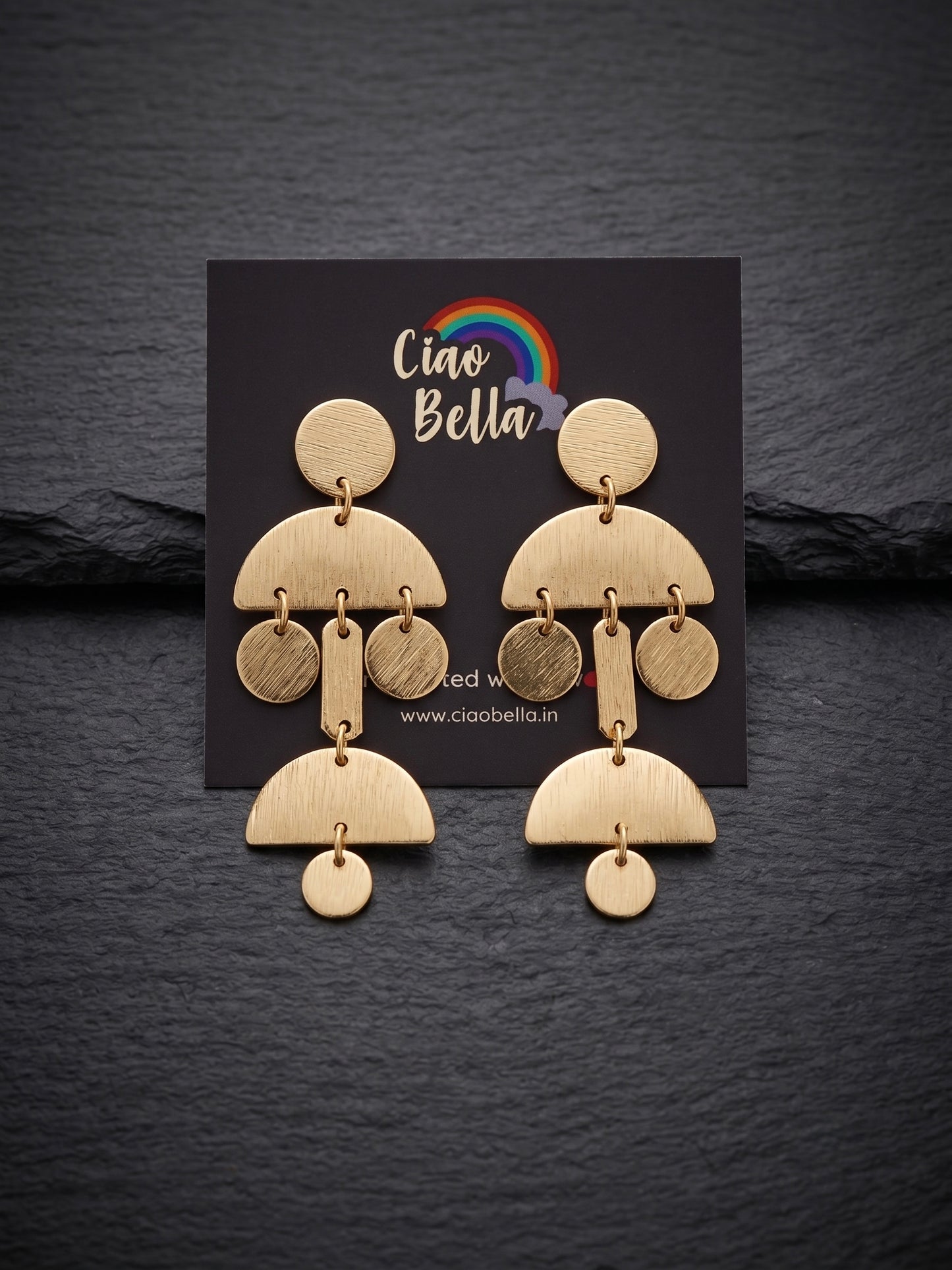 Cosmos Handmade Brass Earrings