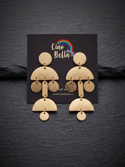 Cosmos Handmade Brass Earrings