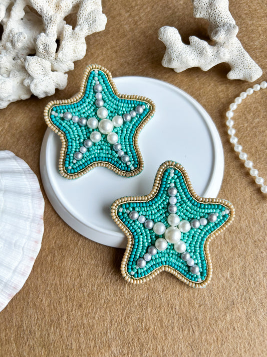 Dreamy Starfish Handmade Beaded Earrings