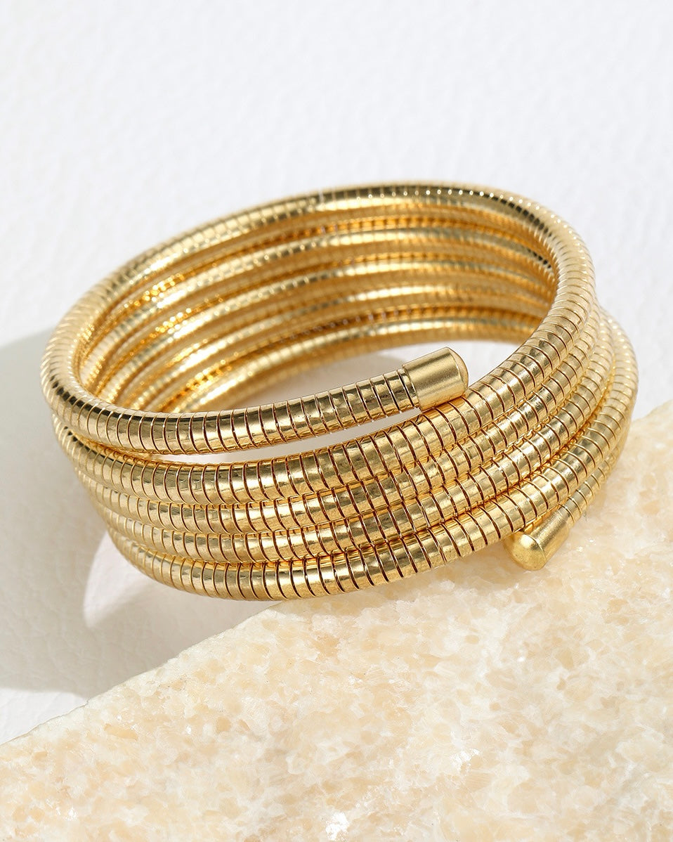 Spiral 304 Stainless Steel Cuff Bracelet