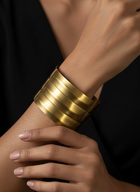 Vanya Brass Cuff Bracelet