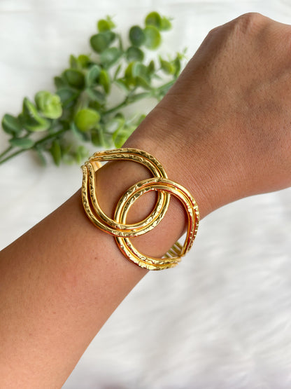 Knotty Brass Cuff Bracelet