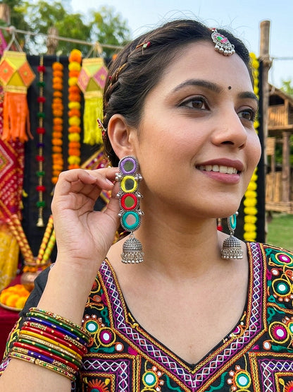 Darpan Handmade Beaded Jhumka Earrings