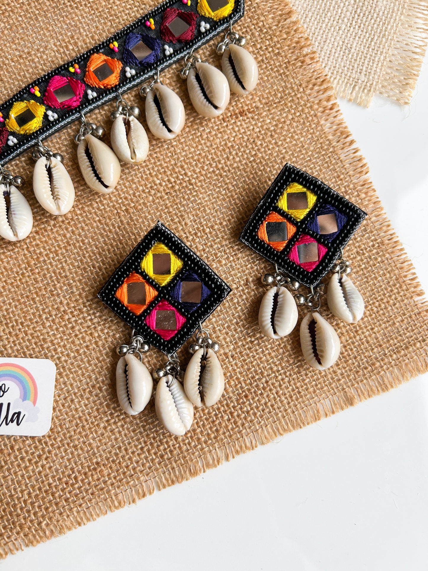 Navrang Handmade Beaded Necklace & Earrings Set