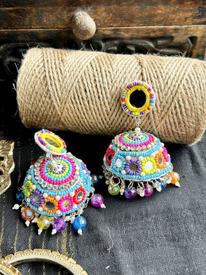 Mastani Handmade Beaded Jhumka Earrings