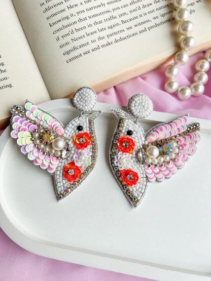 Hello Birdie! Handmade Beaded Bird Earrings