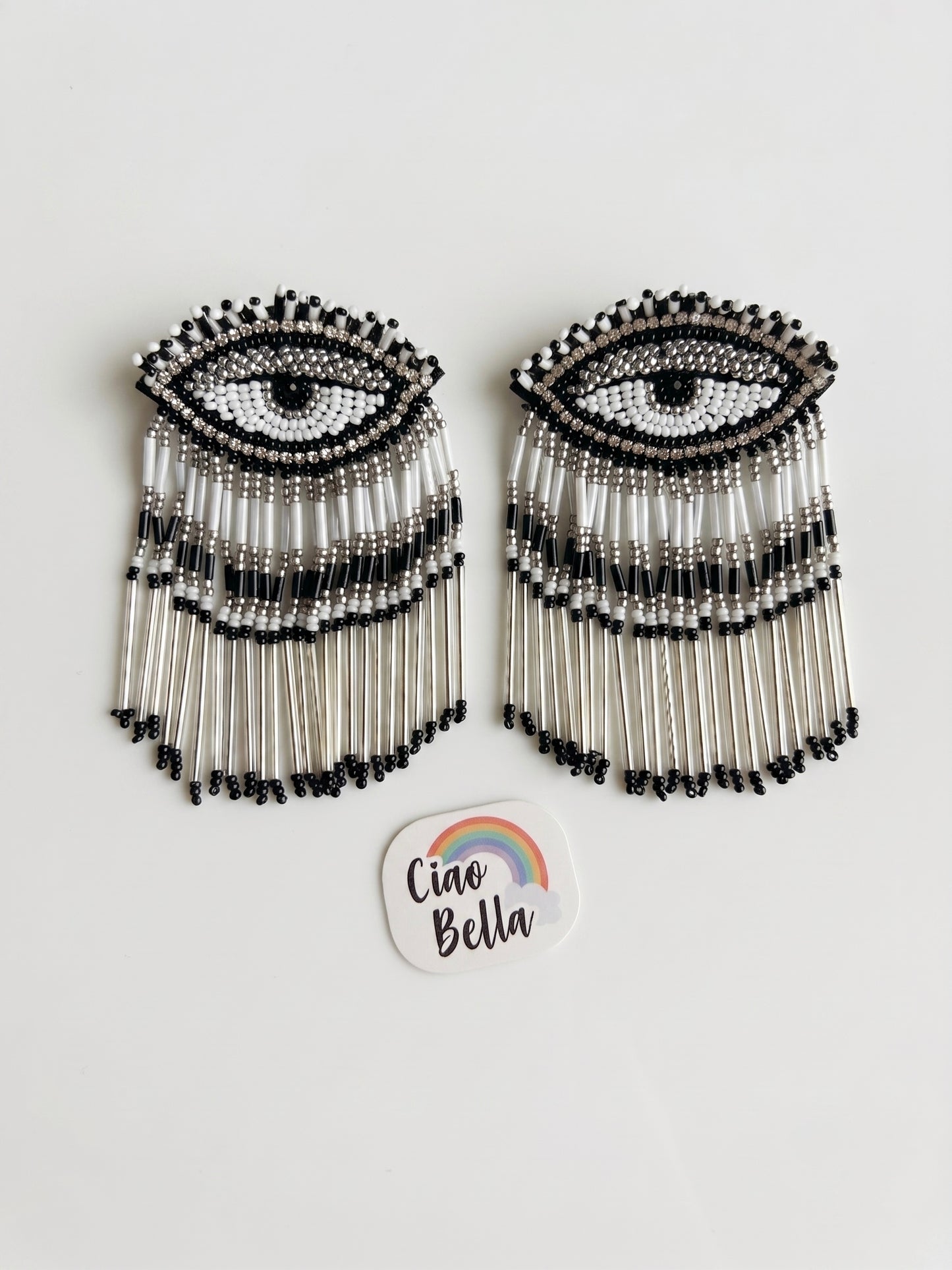 Eyeconic Evil Eye Handmade Beaded Tassel Earrings