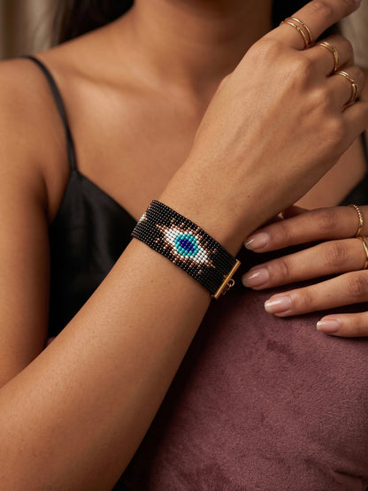 Good Karma Handmade Beaded Evil Eye Bracelet