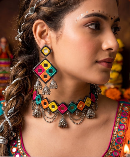 Ranjhana Handmade Beaded Necklace & Earrings Set