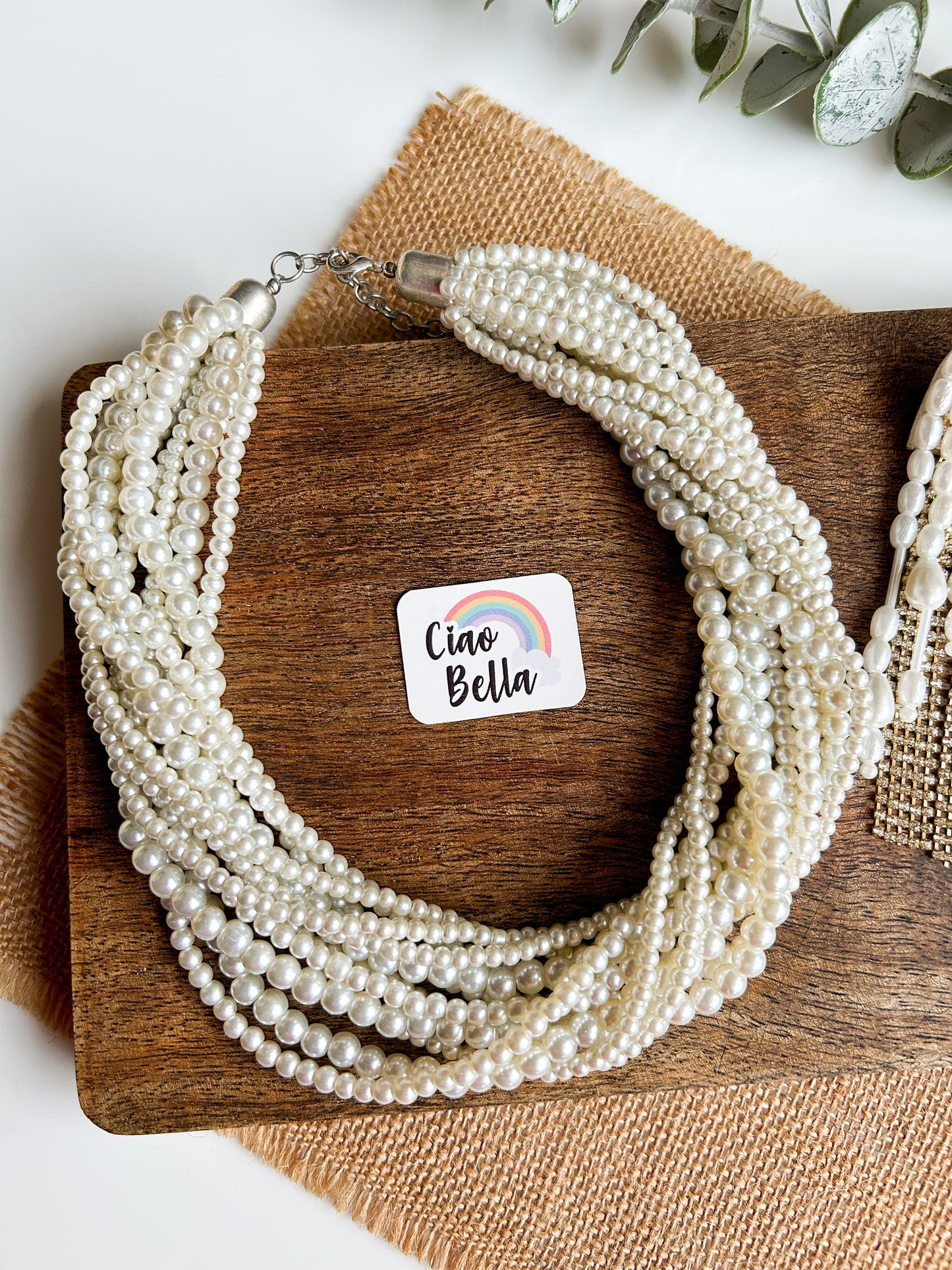Maya Pearl Handmade Necklace + Earrings Set