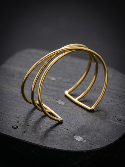 Boho Breeze Handmade Brass Cuff Bracelet