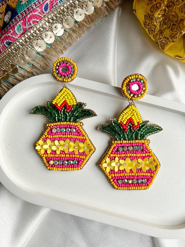 Kalash Handmade Beaded Earrings