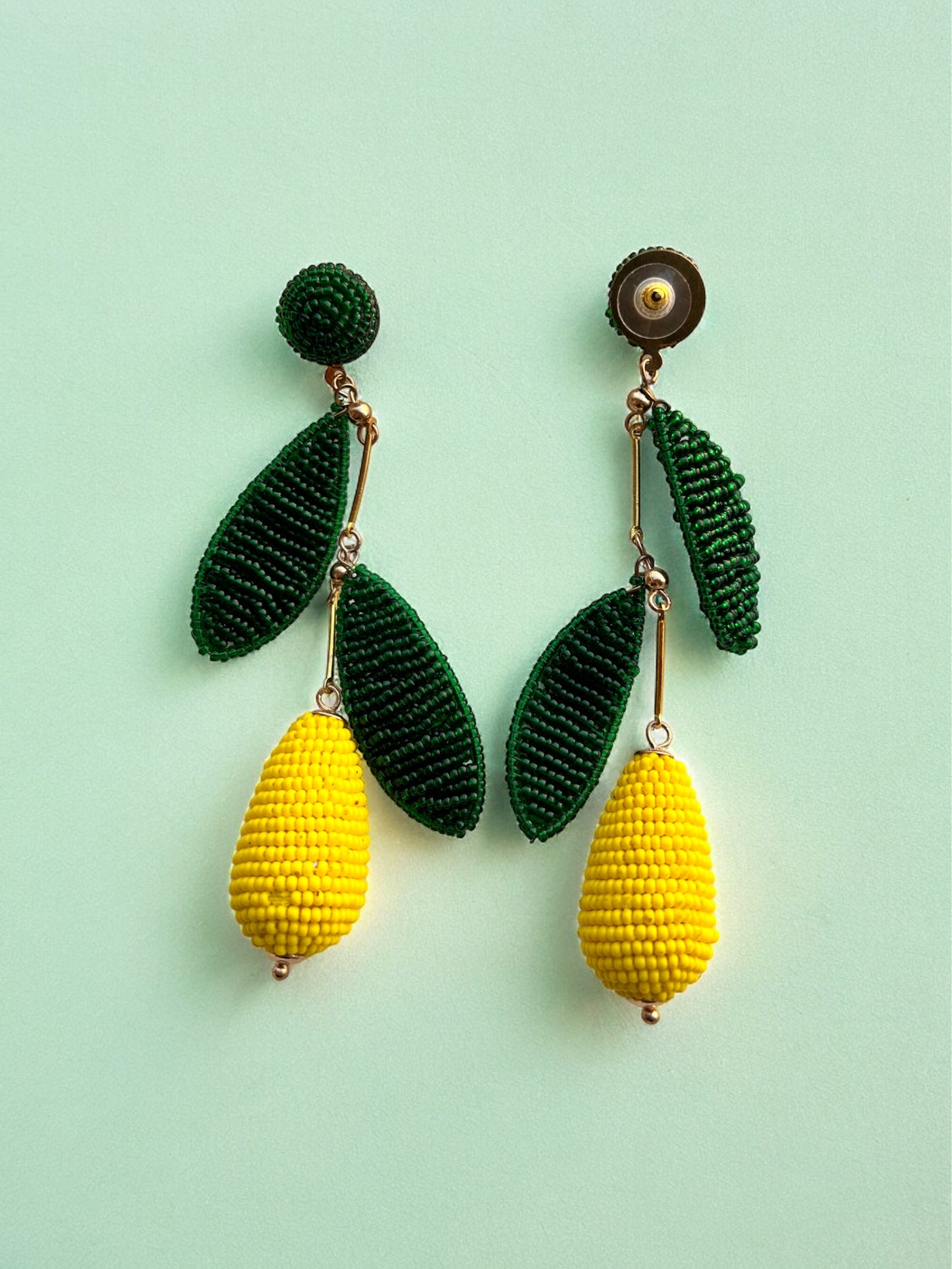 Lemon Squeezy Handmade Beaded Earrings