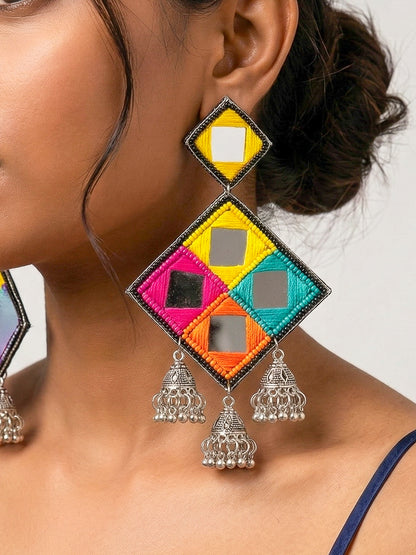 Ranjhana Handmade Beaded Jhumka Earrings