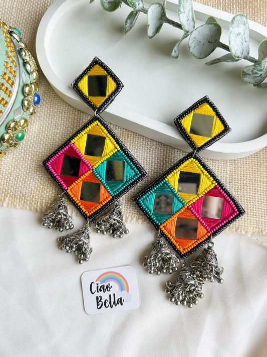 Ranjhana Handmade Beaded Jhumka Earrings