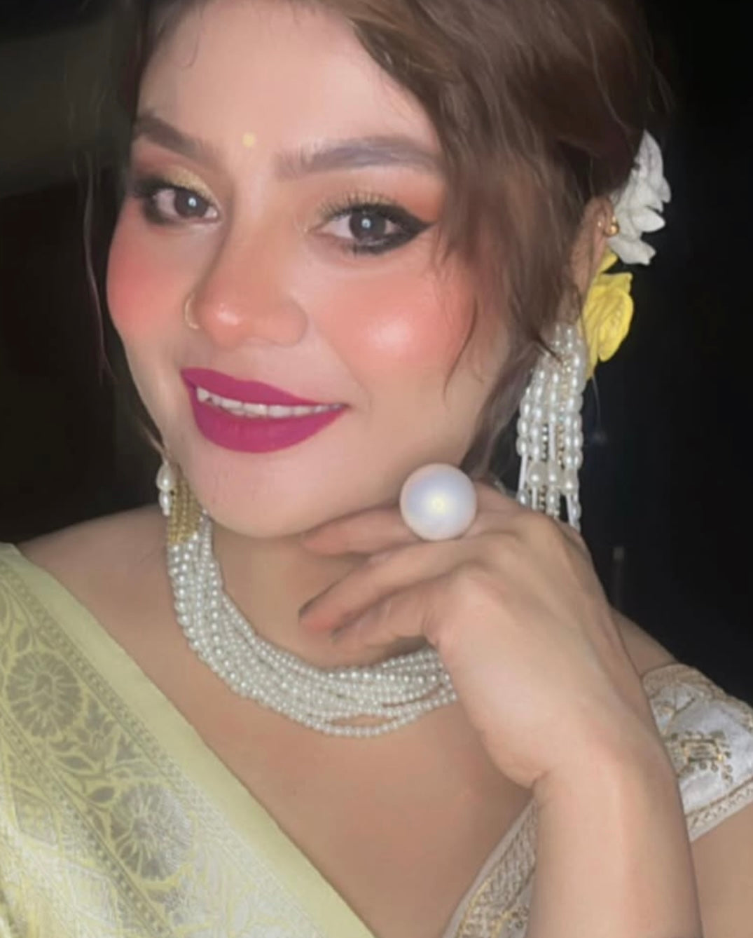 Maya Pearl Handmade Necklace + Earrings Set