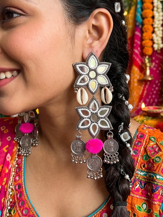 Naaz Mirror Handmade Beaded Earrings