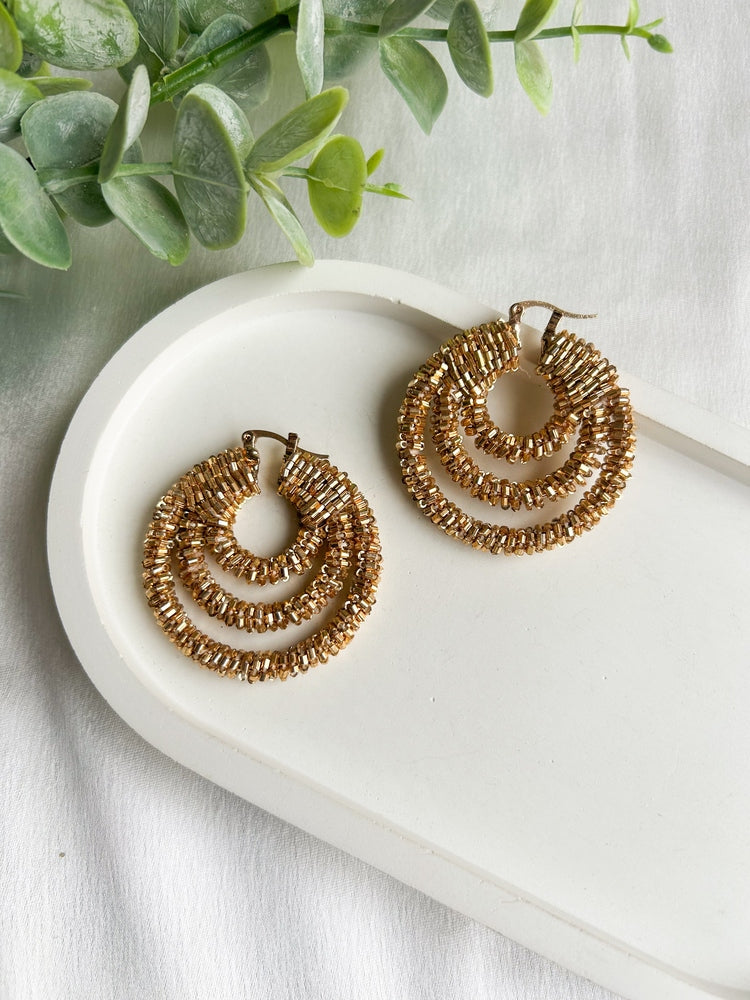 Golden Hoop Earrings