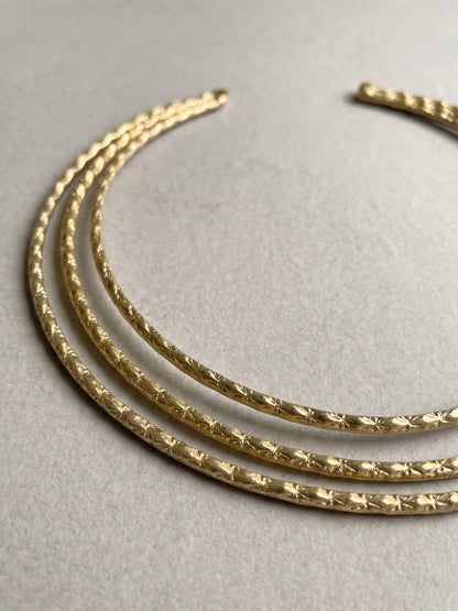 Trinity Handmade Brass Hasli Necklace