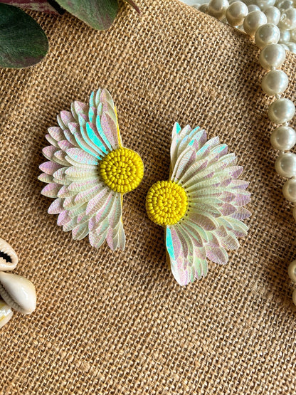 Daisy Sparkle Handmade Beaded Flower Earrings