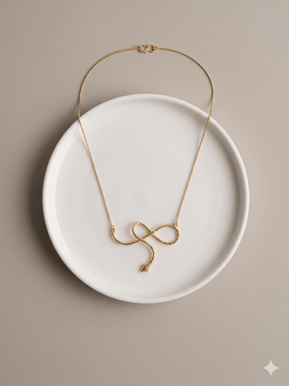 Mystic Snake Brass Necklace