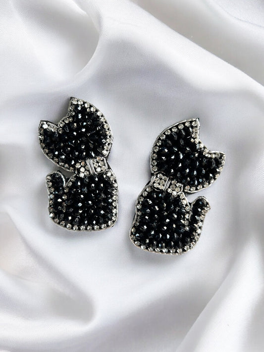 Midnight Whiskers Earrings