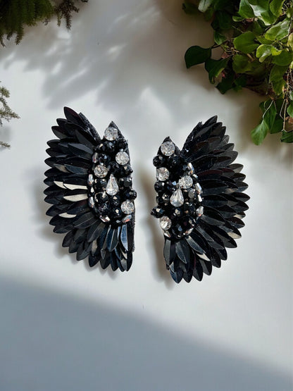 Black Magic Handmade Beaded Earrings