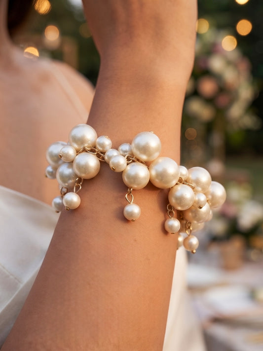 Pearl Grandeur Handmade Beaded Bracelet